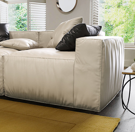 Диван Фри в ткани экокожа белого цвета